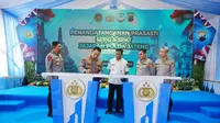 Kapolri Jenderal Listyo Sigit Prabowo&nbsp;Groundbreaking 27 Satuan Pelayanan Pemenuhan Gizi dan meresmikan 32 SPPG Polda Jawa Tengah (Jateng), Jumat (17/10/2025). (istimewa)