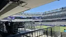 Area tribun hospitality di MetLife Stadium, East Rutherford, New Jersey, Amerika Serikat, tampak menghadap langsung ke lapangan jelang laga fase grup Timnas Prancis melawan Senegal pada Piala Dunia 2026. Stadion berkapasitas lebih dari 82 ribu penonton ini menjadi salah satu venue utama turnamen dan akan menjadi lokasi partai final Piala Dunia 2026. (KLY Sports/Hery Kurniawan)