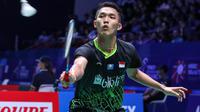 Aksi Jonatan Christie pada Prancis Terbuka 2019. (dok. PBSI)