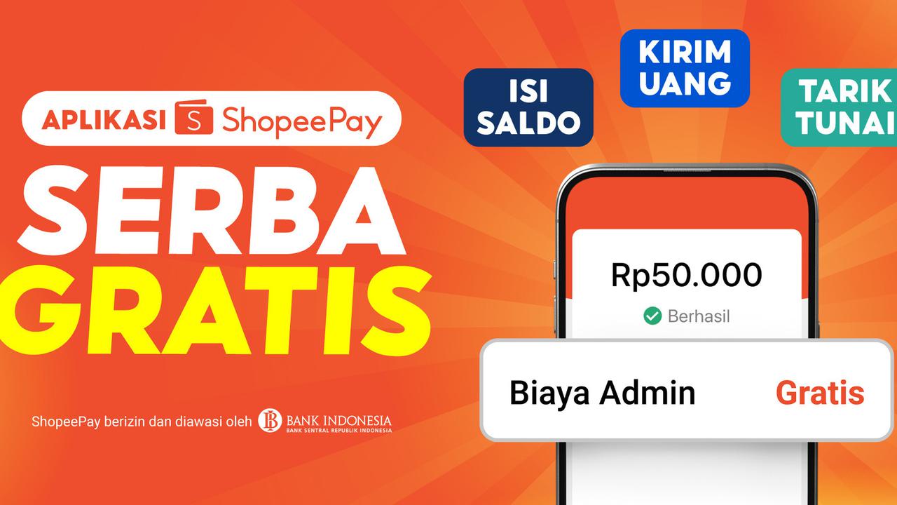 Modal Aplikasi ShopeePay, Kamu Bisa Transfer, Top Up, & Tarik Tunai dengan Gratis! Intip Caranya