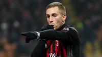 Gerard Deulofeu cetak gol kemenangan AC Milan ketika bertanding melawan Fiorentina pada pertandingan pekan ke-25 Serie A (19/2/2017). (EPA/Matteo Bazzi)