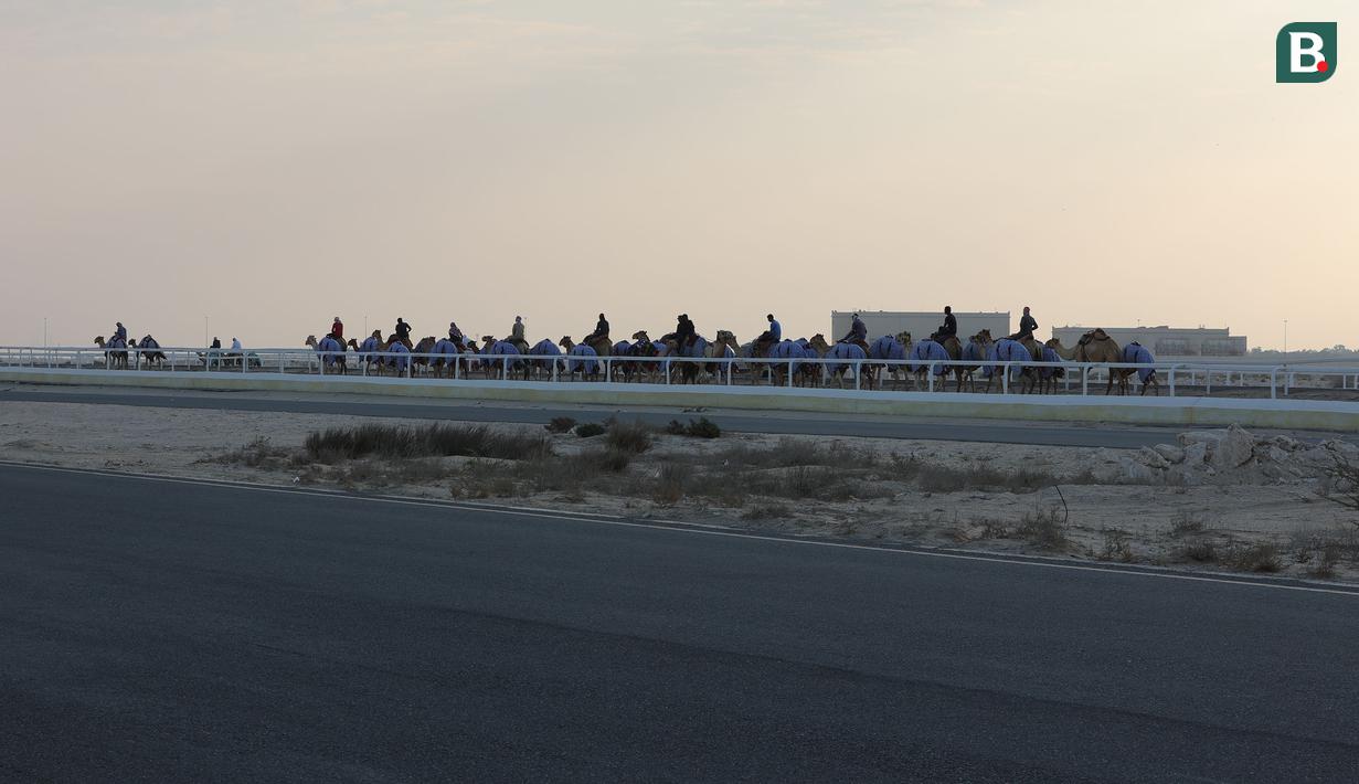 Salah satu fasilitas yang menakjubkan adalah adanya lintasan aspal di sekitar trek. Area aspal ini dibuat untuk penonton yang ingin berputar mengelilingi trek menggunakan mobil dan melihat dari dekat area lintasan. (Bola.com/Ade Yusu Satria)