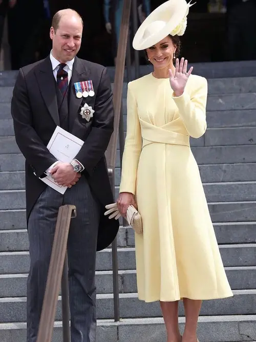6 Tampilan Cerah Kate Middleton di Platinum Jubilee Ratu Elizabeth II  dengan Gaun Kuning - Fashion Fimela.com