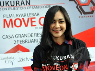 Richa Novischa saat menghadiri acara syukuran film "Move On" di Casa Grande Kota Kasablanka, Jakarta, Senin (2/2/2015). (Liputan6.com/Panji Diksana) 