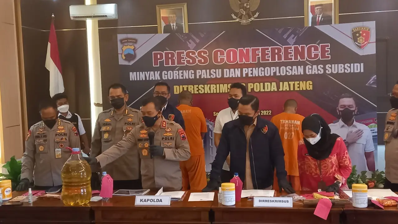 Suasana Presscon di Ditreskrimsus Polda Jateng, Kota Semarang