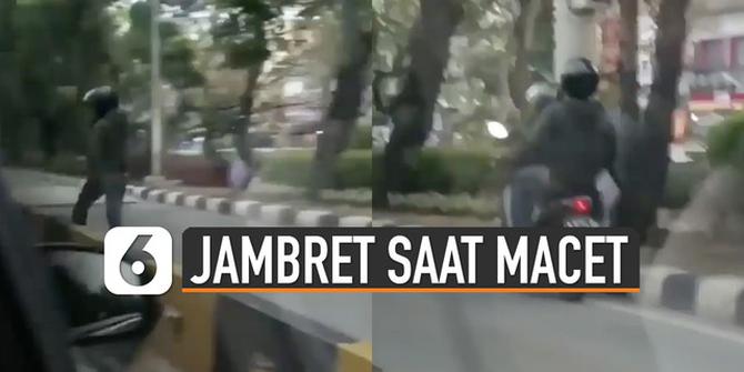 VIDEO: Viral Jambret Beraksi di Tengah Kemacetan Jakarta