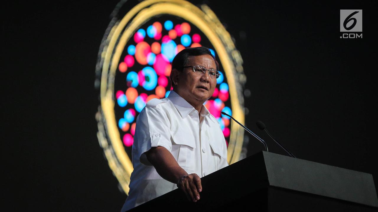 Prabowo Sampaikan Materi di Conference on Indonesia Foreign Policy 2017