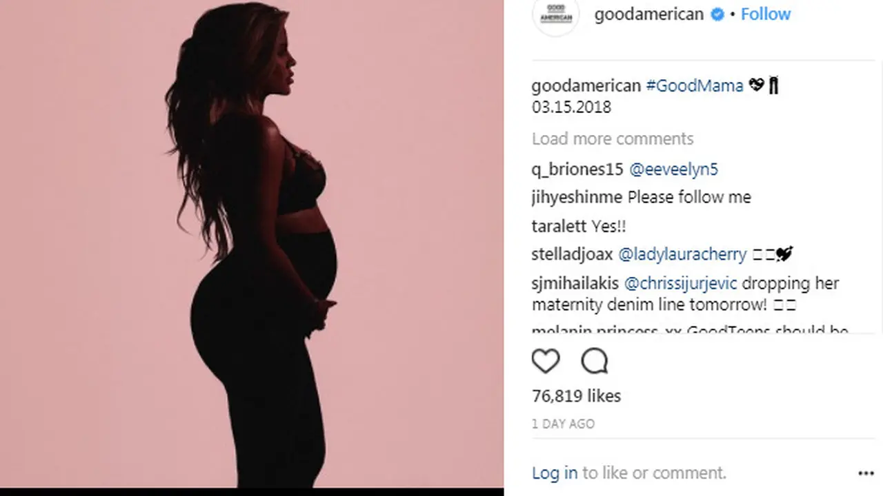 Hamil Besar, Khloe Kardashian Rilis Koleksi Baju Ibu Hamil