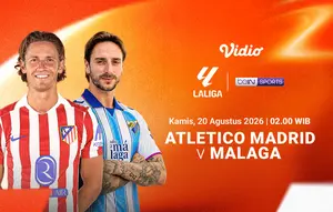 Atletico Madrid vs Málaga - La Liga 2026/27: Debut La Liga dengan Wajah Baru di Vidio
