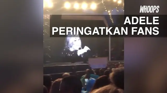 WHOOPS: Adele Marahi Penonton yang Rekam Konser 
