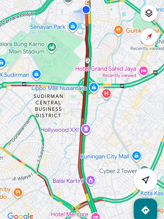 Pantauan Jalan Gatsu via Google Maps
