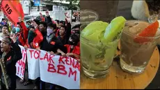 Sejumlah mahasiswa di berbagai daerah menggelar demo menolak kenaikan harga BBM. Sementara, mahasiswa Teknologi Pertanian Universitas Dokter Soetomo, Surabaya, Jawa Timur mengolah buah mengkudu menjadi es krim.