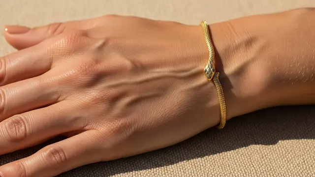 Gelang Emas Rantai Snake Lentur Mewah untuk Usia 50-an/Gemini AI