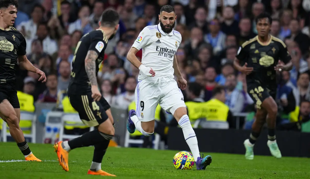 <p>Madrid menambah gol melalui sundulan Eder Militao di babak kedua. (AP Photo/Manu Fernandez)</p>