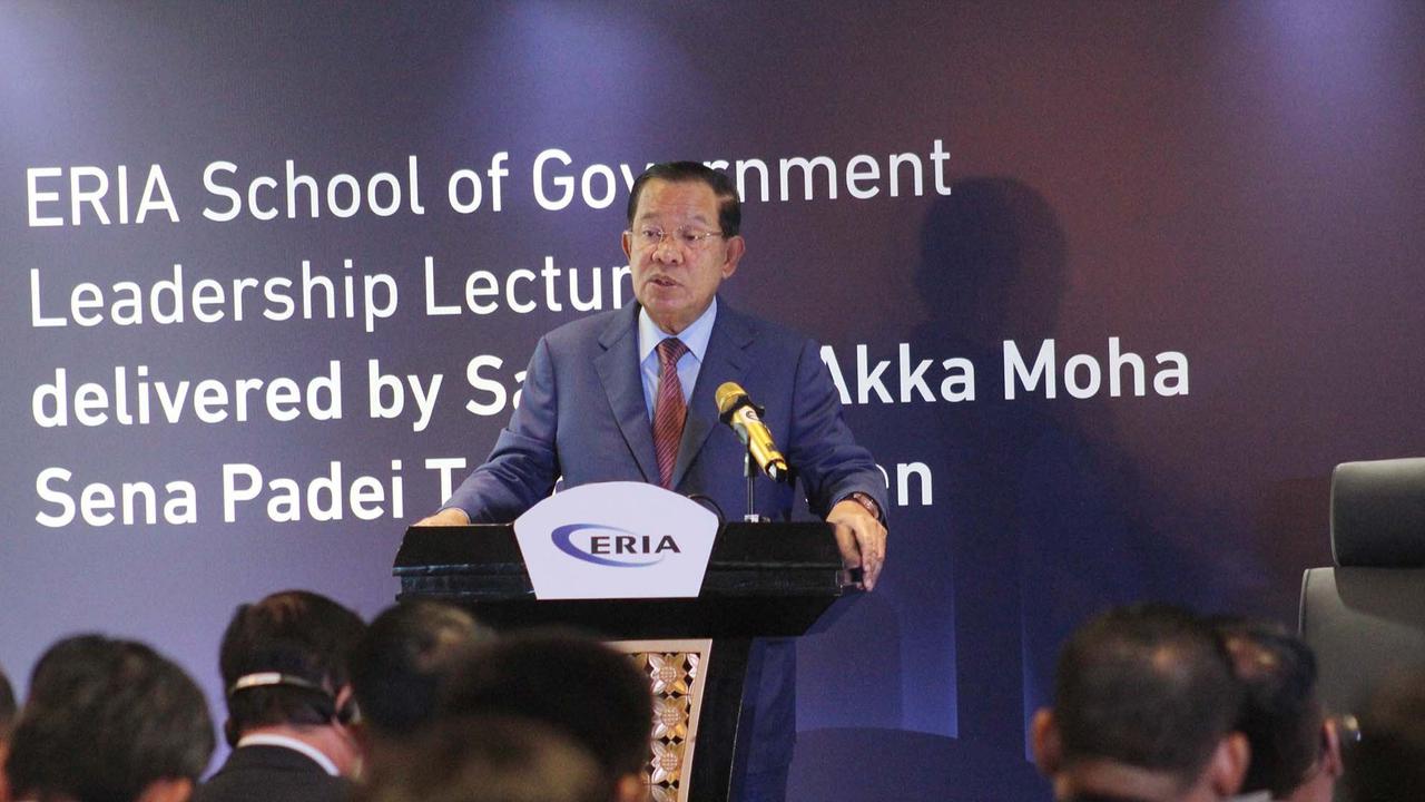 FOTO: Kuliah Kepemimpinan Presiden Senat Kamboja Hun Sen