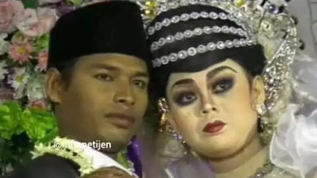 6 Riasan Pengantin Wanita dengan Alis Nyeleneh Ini Bikin Tamu Undangan Syok