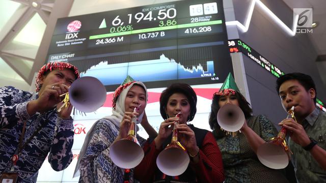 Tiupan Terompet Warnai Penutupan IHSG 2018