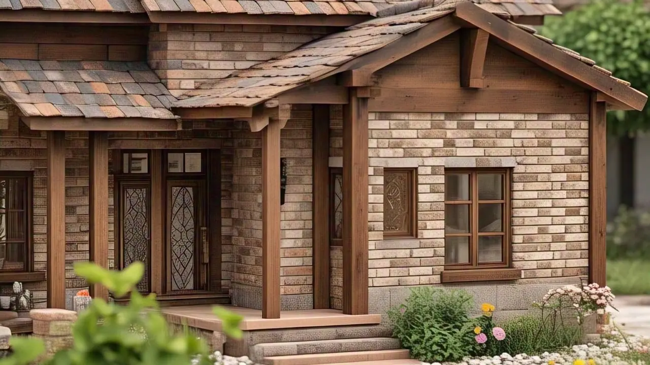 Model Depan Rumah Sederhana dengan Bata Ekspos