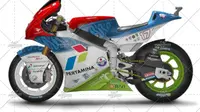 Rencana livery motor Mandalika Racing Team di kelas Moto2 2021. (Istimewa)