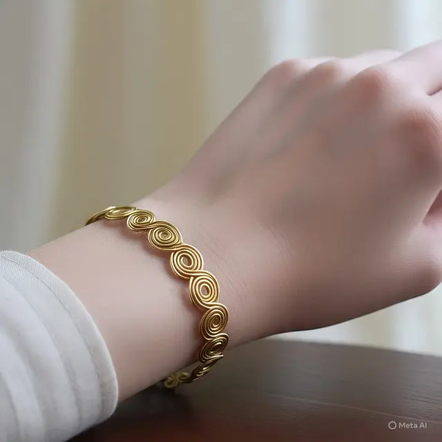 Gelang Emas Jaman Dulu. (Liputan6.com/MetaAI)