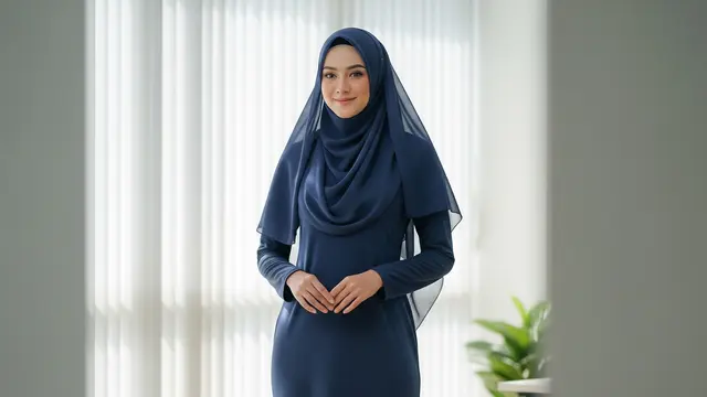 Gamis untuk Kerja yang Praktis dan Resmi (Image by Gemini AI)