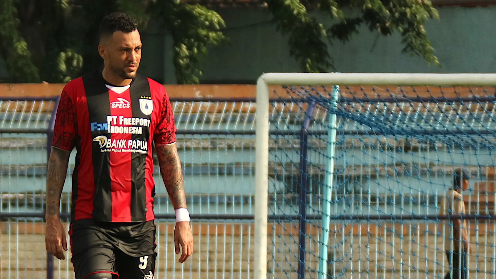 Pemain Persipura Jayapura, Marcel Sacramento. (Bola.com/Aditya Wany)