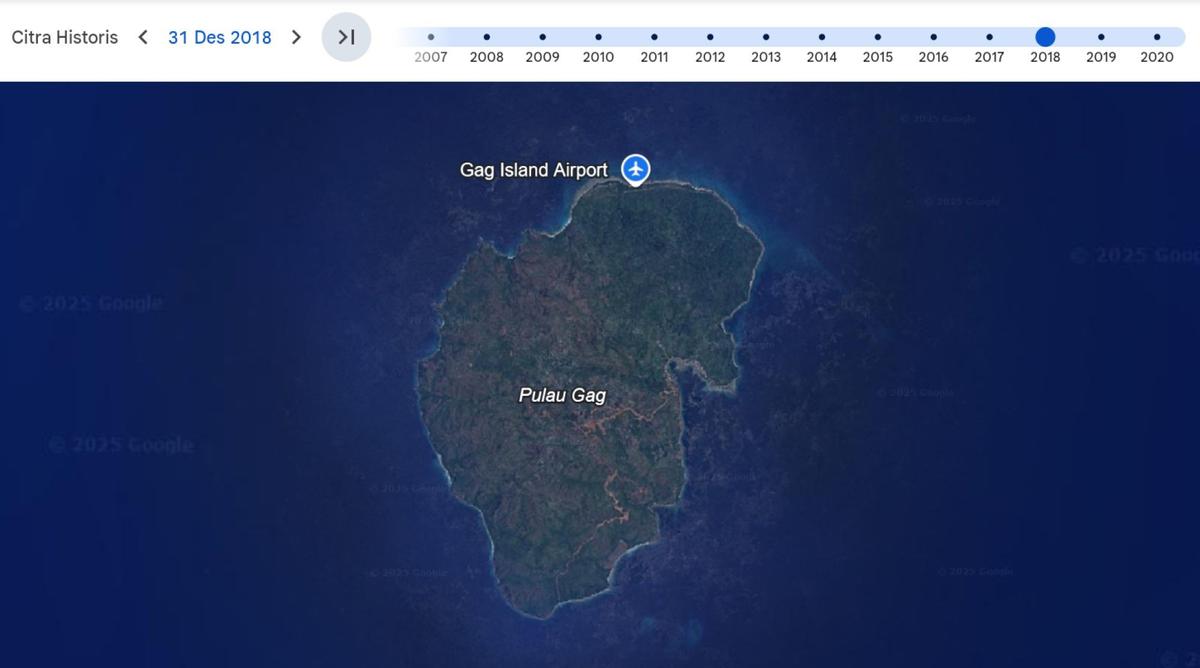Penampakan transformasi Pulau Gag Raja Ampat yang jadi lokasi tambang nikel