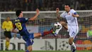 Walaupun bukan seorang striker murni, Ryan Giggs berada di peringkat ketiga dan telah menghasilkan 29 gol di Liga Eropa. (AFP Photo/Carl de Souza)