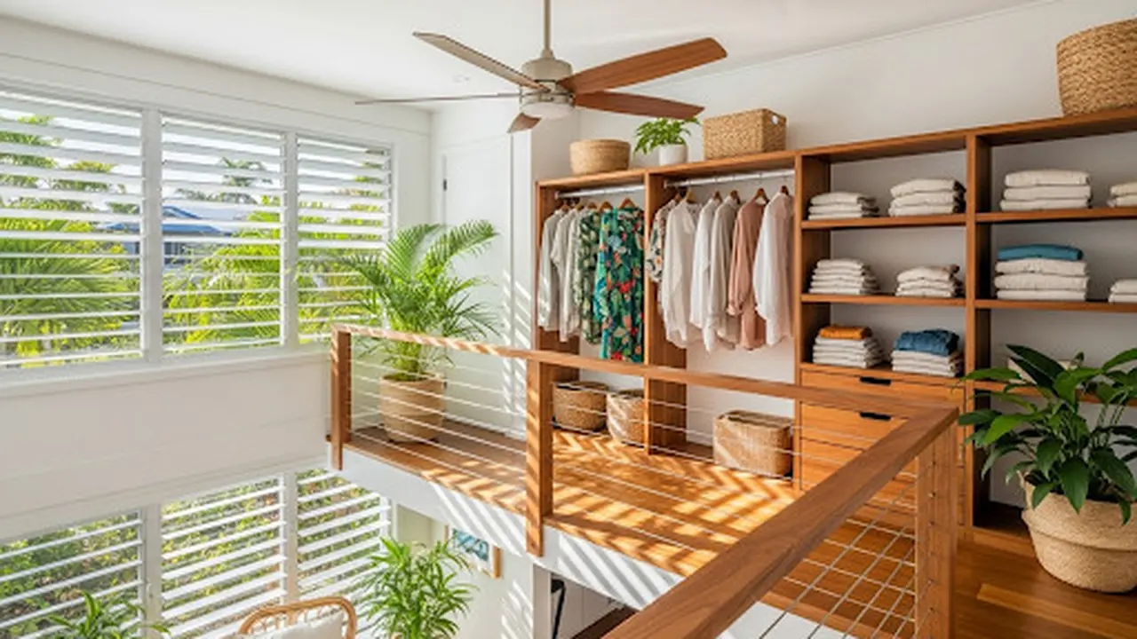 Rumah Sederhana dengan Mezzanine Sebagai Walk-In Closet Pribadi