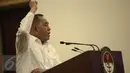 Menhan Ryamizard Ryacudu saat memberikan paparan di Kemenhan RI, Jakarta, Senin (23/5/2016). Kegiatan Misi Pelayanan Kesehatan Kemhan RI dan TNI di Pemerintah Republik Demokratik Timor Leste (RTDL) di helat di Kota Dili. (Liputan6.com/Faizal Fanani)