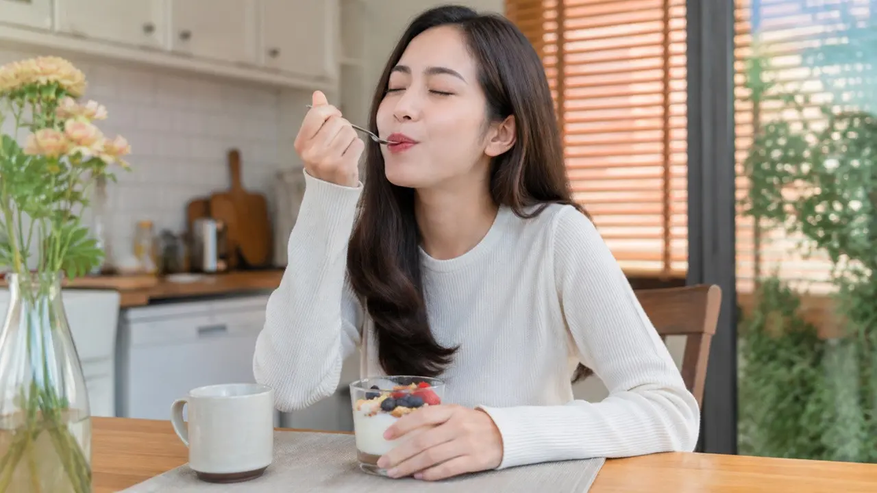 Makan sarapan sehat