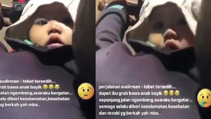 Viral Kisah Haru Driver Ojek Online Bawa Bayinya Bekerja Banjir Doa Dari Warganet Citizen6 Liputan6 Com