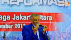 Dipunghujung acara, Mantan Ketua Umum Muhammadiyah ini diminta panitia untuk memimpin doa. (Liputan6.com/Faisal R Syam)