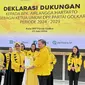 Kesatuan Perempuan Partai Golkar (KPPG) mendeklarasikan dukungan kepada Airlangga Hartarto agar kembali menjadi Ketua Umum (Ketum) Partai Golkar periode 2024-2029. (Liputan6.com/Nanda Perdana Putra).