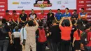 IndiHome National Basketball League (NBL) Championship Series 2015 siap digelar. Tampak, Commissioner NBL Indonesia, Azrul Ananda (keenam kiri) saat jumpa pers di Jakarta, Jumat (1/5/2015). (Liputan6.com/Helmi Fithriansyah)