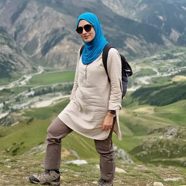 Outfit Naik Gunung Wanita: Tunik Panjang + Celana Trekking
