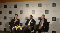 CEO AirAsia Tony Fernandes menghadiri acara World Travel and Tourism Council (WTTC) The Global Summit di Bangkok, Thailand. (Liputan6.com/Septian Deny)