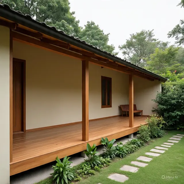 Desain Rumah Sederhana 1 Lantai dengan Teras Minimalis