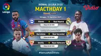 Jadwal dan Live Streaming Pertandingan Liga Spanyol Pekan Pertama di Vidio, 15-16 Agustus 2021. (Sumber : dok. vidio.com)