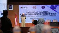 Acara Harmonisasi Tata Kelola Sertifikasi Kompetensi Profesi Dokter, Lesson Learned: BNSP, di Jakarta, Jum'at (29//11).