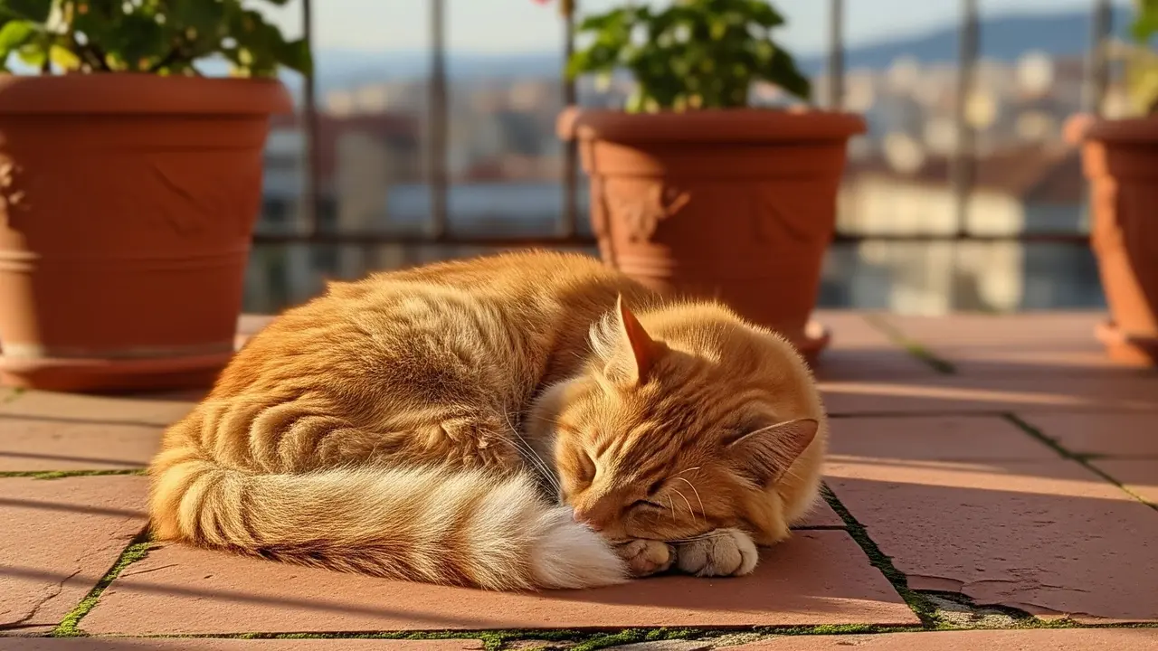 Teras Rumah Sering Jadi Tempat Tidur Kucing (Gemini AI)