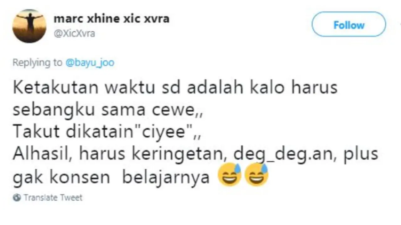 Bikin Nostalgia, 8 Cuitan Lucu Ketakutan Masa SD