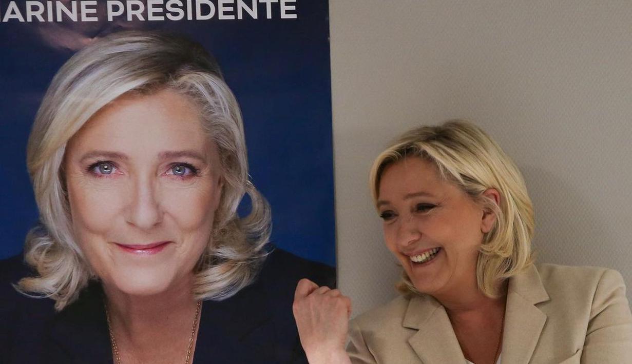 7 Fakta Marine Le Pen Calon Presiden Prancis Yang Melarang Penggunaan