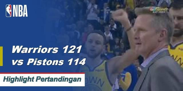 Cuplikan Pertandingan NBA : Warriors 121 vs Pistons 114