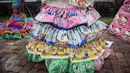 Detail baju daur ulang yang digunakan anak-anak  pada peringatan Hari Air Sedunia di sarana penampungan air PAM Jaya, Cilandak, Jakarta, Sabtu (25/03). Tema ini sejalan dengan kondisi keterbatasan sumber air baku di Jakarta. (Liputan6.com/Fery Pradolo)