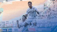 Mohammad Khanafi berselebrasi usai mencetak gol kedua Persik Kediri ke gawang Persib Bandung pada pekan ke-29 BRI Liga 1 2022/2023 di Stadion Pakansari, Cibinong, Bogor, Rabu, 8 Maret 2023. (foto: Instagram:&nbsp;liga1match)