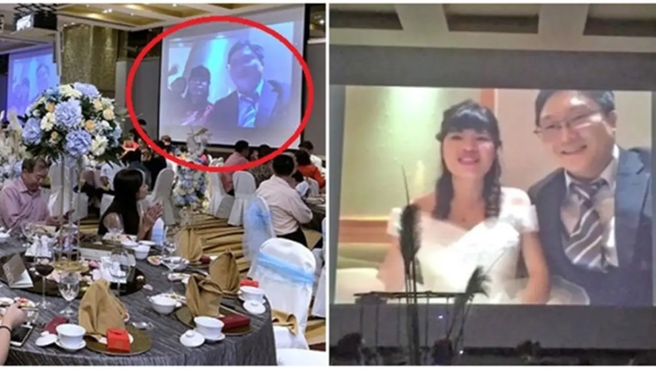 Dikarantina Akibat Virus Corona, Pengantin Ini Gelar Pernikahan dengan Live Streaming