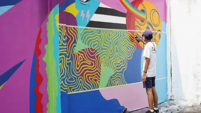 mural Singapura dan Indonesia