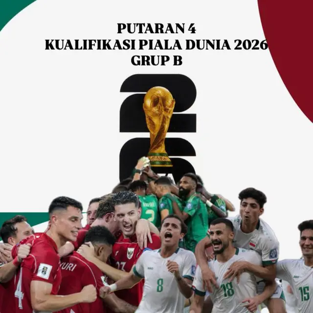 Putaran 4 Kualifikasi Piala Dunia 2026, Timnas Irak, Timnas Arab Saudi, Timnas Indonesia
