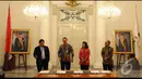 (Kiri-kanan) Lin Che Wei (JOTRC/JEFORAH), Basuki Tjahaja (Wagub DKI), Ibu Dwijanti Tjahjaningsih (Deputi Menteri Negara BUMN), Wahyu Suparyono (PPI), Jakarta, Selasa (19/8/2014) (Liputan6.com/Andrian M Tunay) 